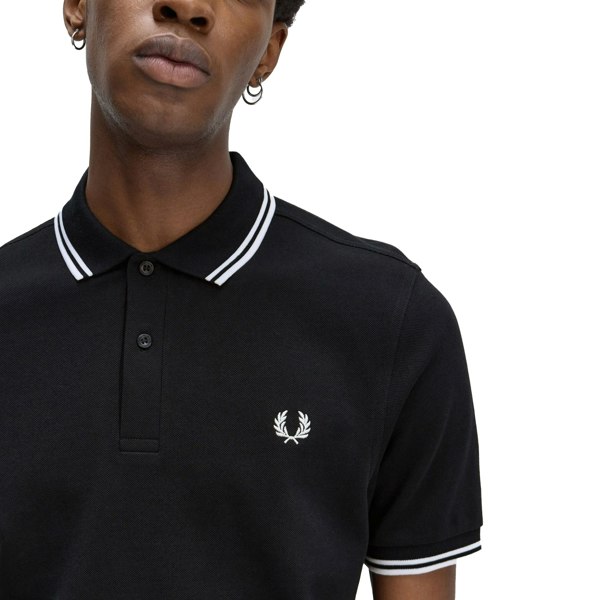 Fred Perry Twin Tipped Polo Shirt Navy/White/White