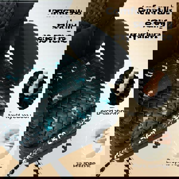 Levede Office Desk Chair Big and Tall for Heavy People with Footrest PU Black