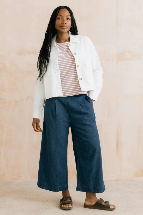 Lily & Me Effie Stretch Cotton Twill Jacket White
