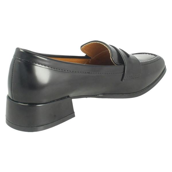 Spot On Ladies Spot On Low Heel Loafer Shoes F90155