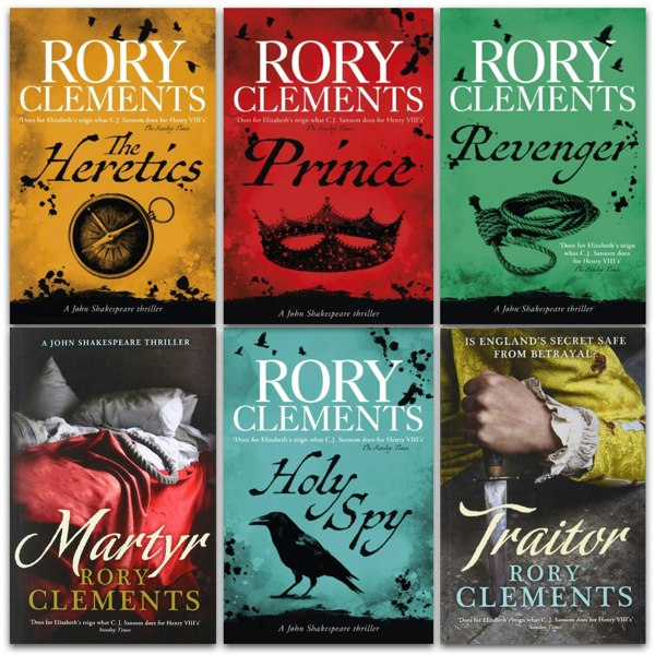 Rory Clements Shakespeare Series 6 Books Set Holy Spy, Revenger, The Heretics & more