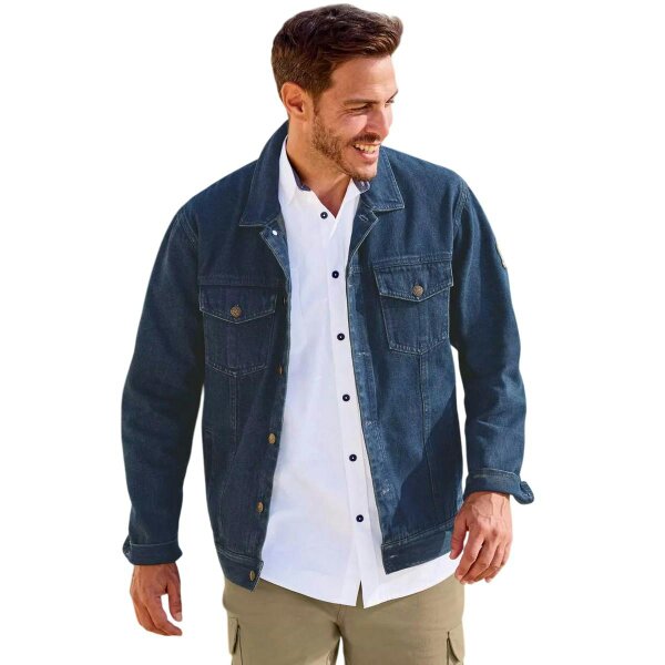 Atlas For Men Mens Denim Jacket - Stone/Blue