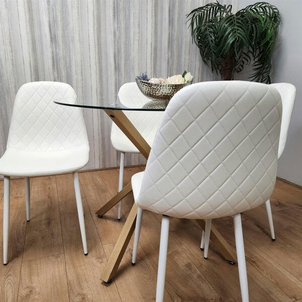 Kosy Koala Forest Round Glass Table + 4 white gem