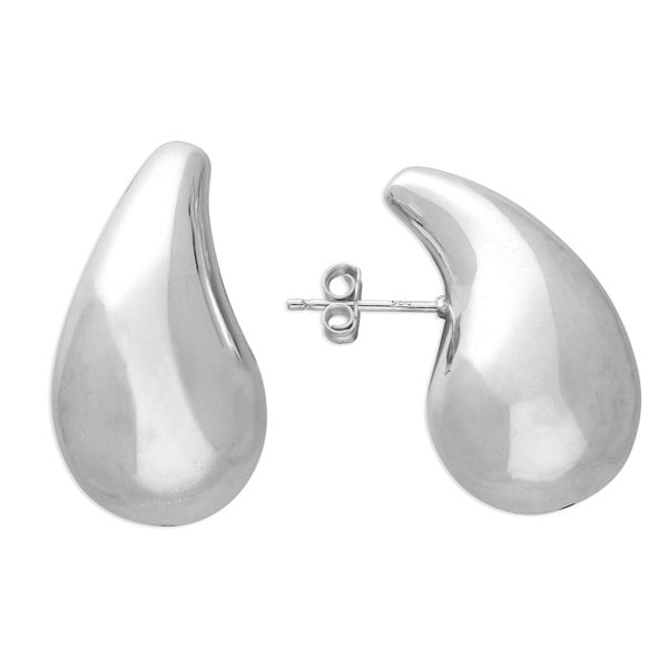 Statement Sterling Silver Teardrop Earrings