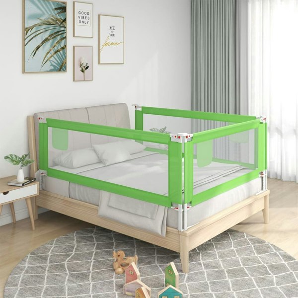Berkfield Toddler Safety Bed Rail Green 140x25 cm Fabric