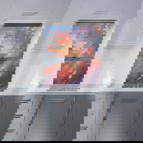 Warren Reed - Designer Rainbow Reflection on the Shore Kitchen Splashback