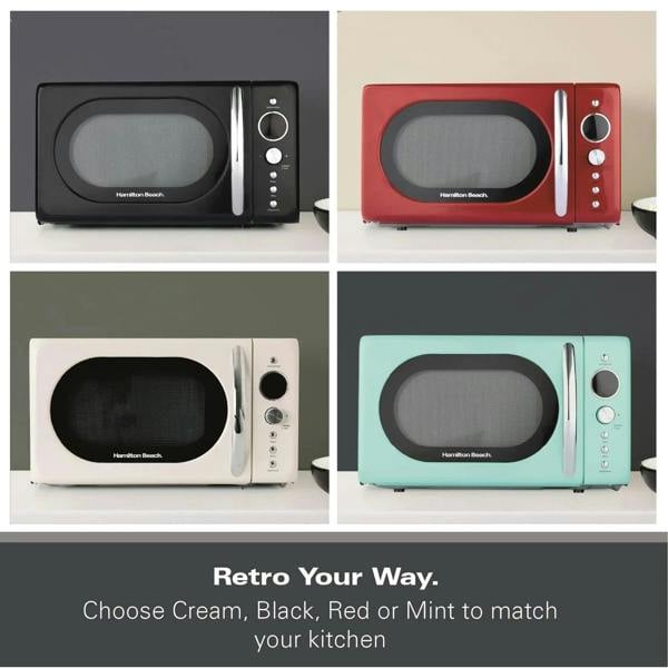 Hamilton Beach 20L Retro Black Microwave - Hamilton Beach UK