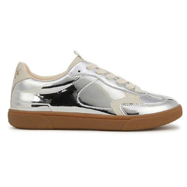 Blowfish Malibu Tastic - Women's Silver Lace-Up Sneakers