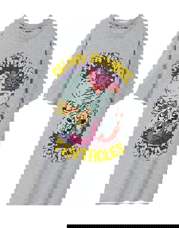 SpongeBob SquarePants Mens Grey Krusty Pants Squidward Aching Tenticles Short Sleeved T-Shirt