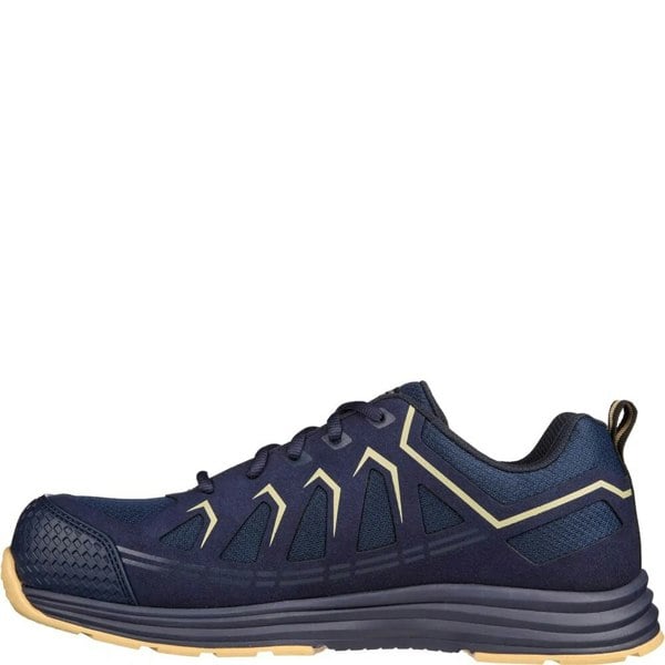 Skechers Mens Malad II Safety Trainers - Navy/Tan