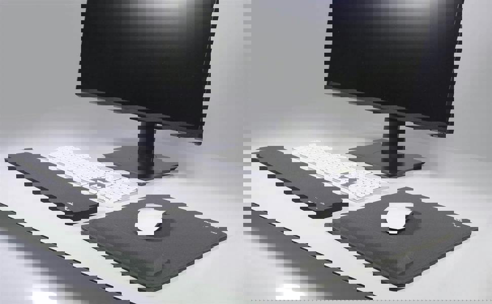 Durable Ergonomic Soft Keyboard Foam Wrist Rest Support | 45 x 10 cm | Grey