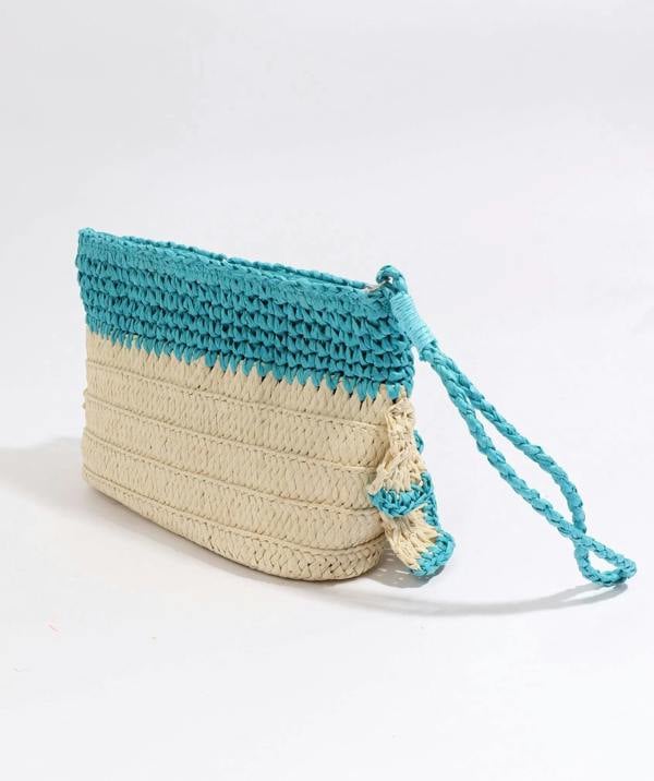 Pia Rossini Saffira - Straw Clutch Bag