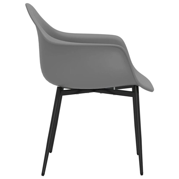 Berkfield Dining Chairs 2 pcs Grey PP