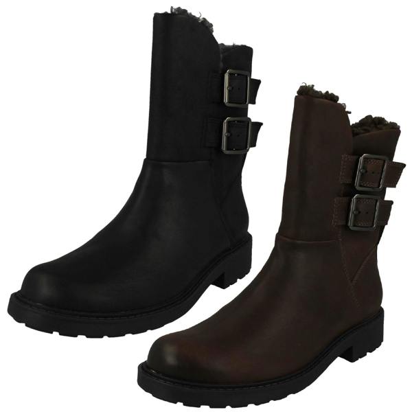Clarks Ladies Clarks Warmlined Ankle Boots Orinoco2 Buckle