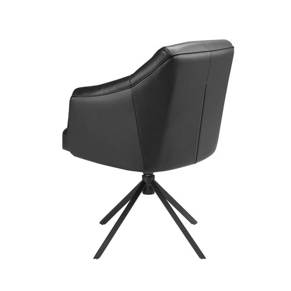 Angel Cerdá Black leatherette swivel chair 4247