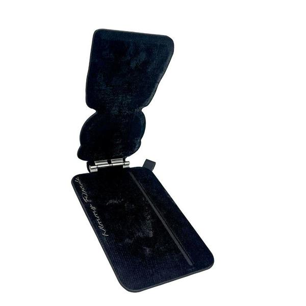 Nimmy Friends Nimmy Fashion & Cute Black Cat Series Embroidery Magnetic Stand with MagSafe Black - N-CXMC-ZJKT-03