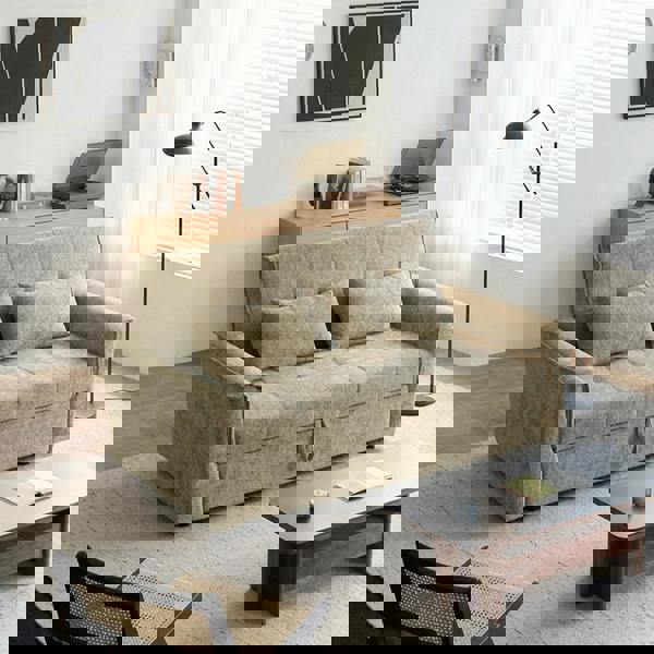 Weilai Concept Camden Sofa Bed Two Seater Sofa Bed, Chenille