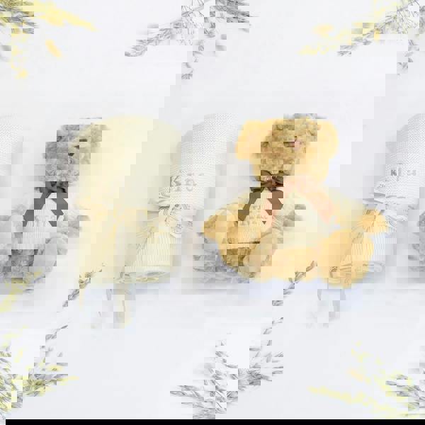 The Baby Gifting Company NEW BABY BLANKET AND TEDDY