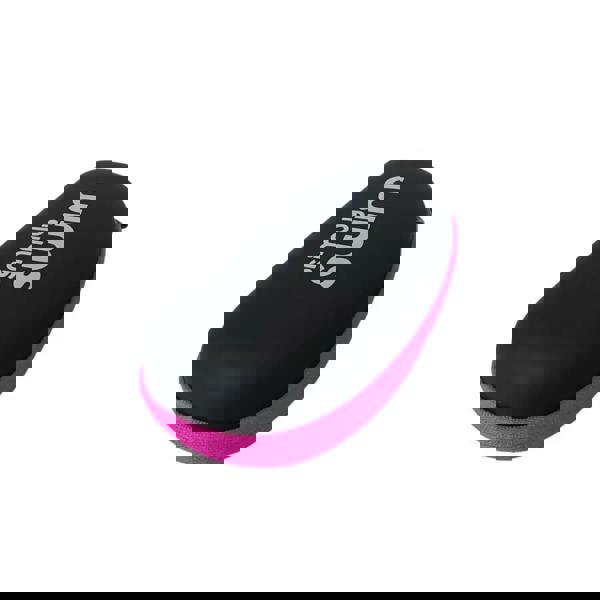 Black and pink Simply Swim Soft goggle case with logo