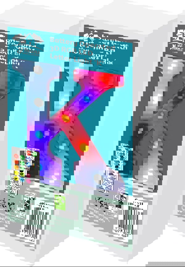 St Helens Battery Operated RGB Letter   With Remote Control Letter K