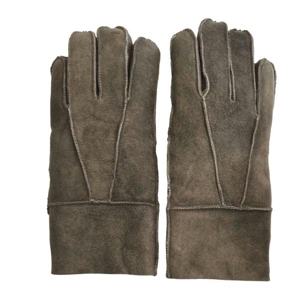 Infinity Leather Unisex Sheepskin Suede Gloves with Roll Up/Down Cuff