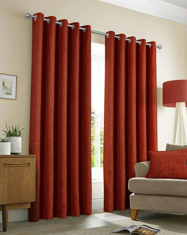 Amberley Terracotta Eyelet Curtains