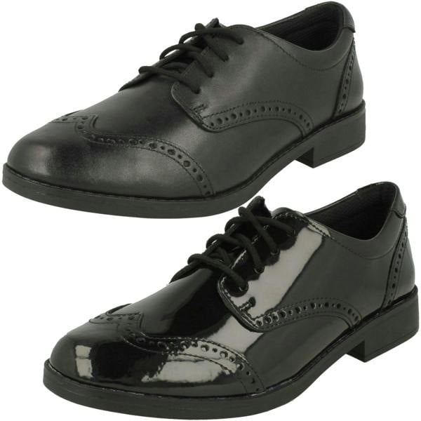 Clarks Girls Clarks Lace Up Brogue School Shoes Aubrie Craft Y