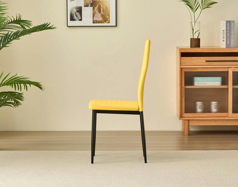 Emily Leather Comfort Dining Chairs - Set of 4 - Madefor.Living
