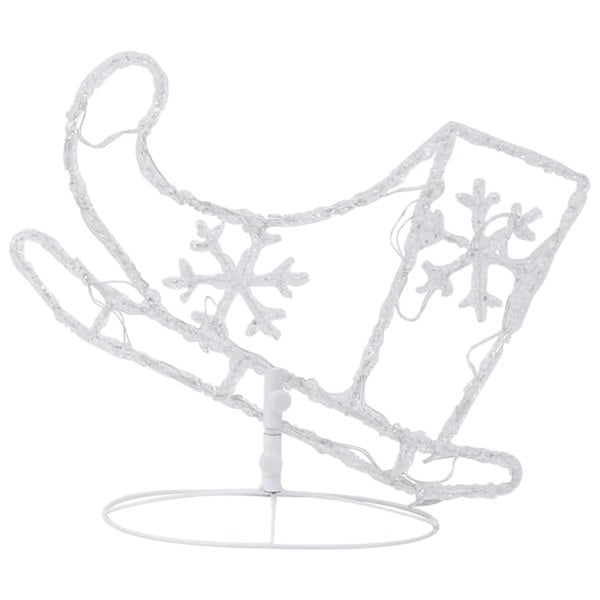 Berkfield Acrylic Christmas Flying Reindeer&Sleigh 260x21x87cm Warm White