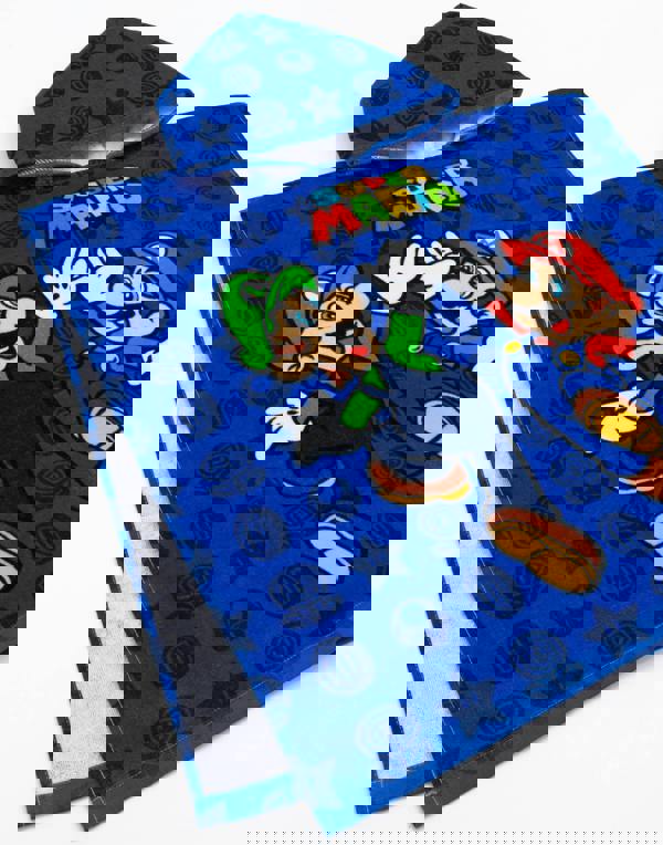 Nintendo Boys Multicoloured Character Placement Print Poncho Towel (One Size)