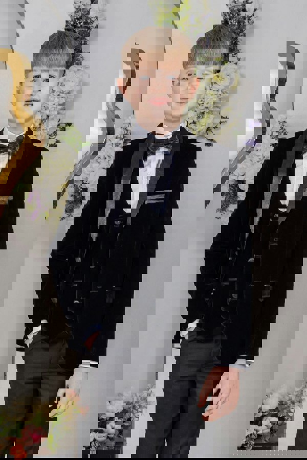 model wearing the Barnaby 5 Piece suit