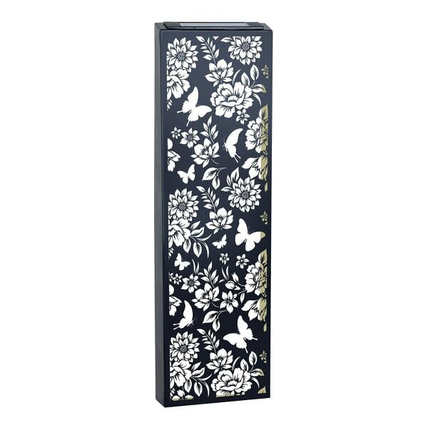 EDH Door Hardware Metal Solar Wall Panel Butterfly – Outdoor LED Garden Light Waterproof Decor