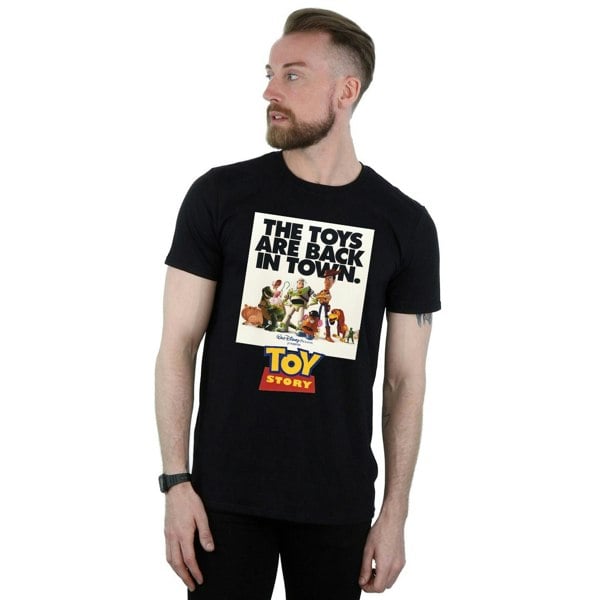 Disney Mens Toy Story Movie Poster T-Shirt - Black