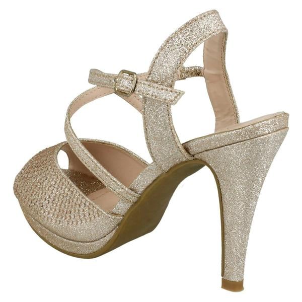 Anne Michelle Ladies Anne Michelle Diamante Buckle Strap Sandals
