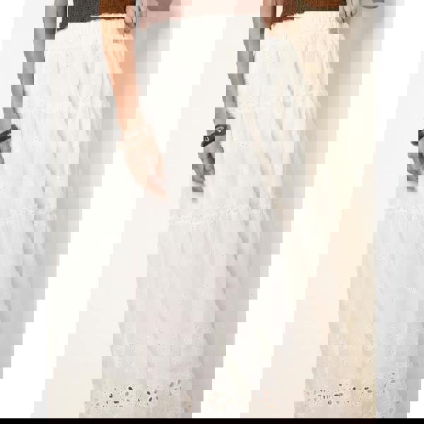 Blue Vanilla Crochet Detailed Maxi Skirt