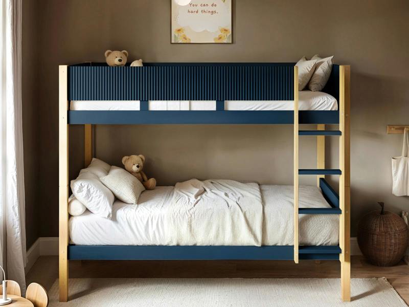Flair Mateo Detachable Ribbed Bunk Bed White