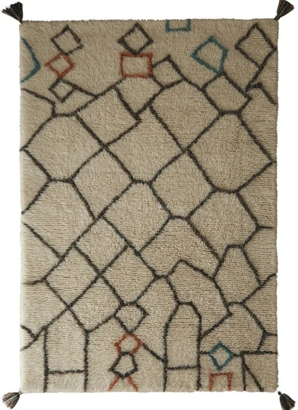 The Rugs Premium Berber Diamond Knotted Wool Rug | Luxury