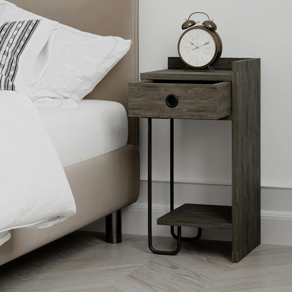 Decortie Sirius Modern Bedside Table Right Module Width 32cm