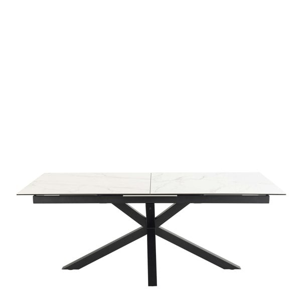 Furniture To Go Heaven Extendable Dining Table with Ceramic White Top 200cm