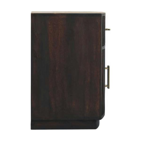 Artisan Furniture Solid Mango Wood Milan Bedside, Dark brown