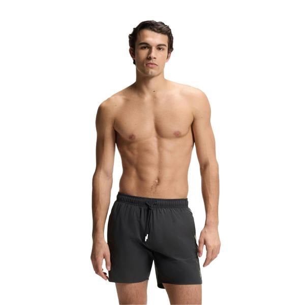 Boss Mens Iconic Side Stripe Swim Shorts - Dark Grey - 