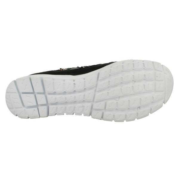 Ladies Waves Casual Lace Up Textile Trainers - F80101
