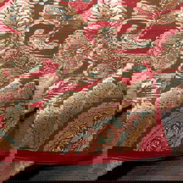 Livabliss Riley-Vintage Red Brown Green Traditional Boho Rug