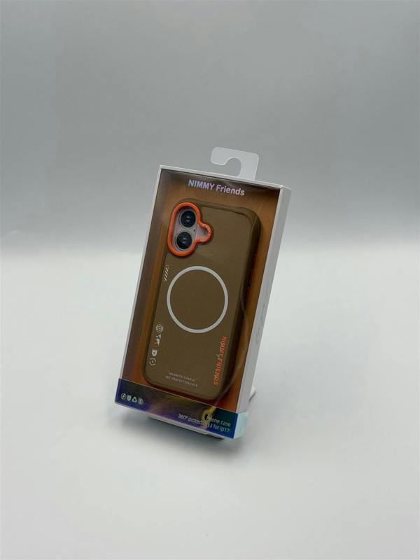Nimmy Friends Nimmy Cool & Cute 2.0 Case with MagSafe for iPhone 17 6.3" Brown Orange - N-YJKM-CX2.0-IP17-02