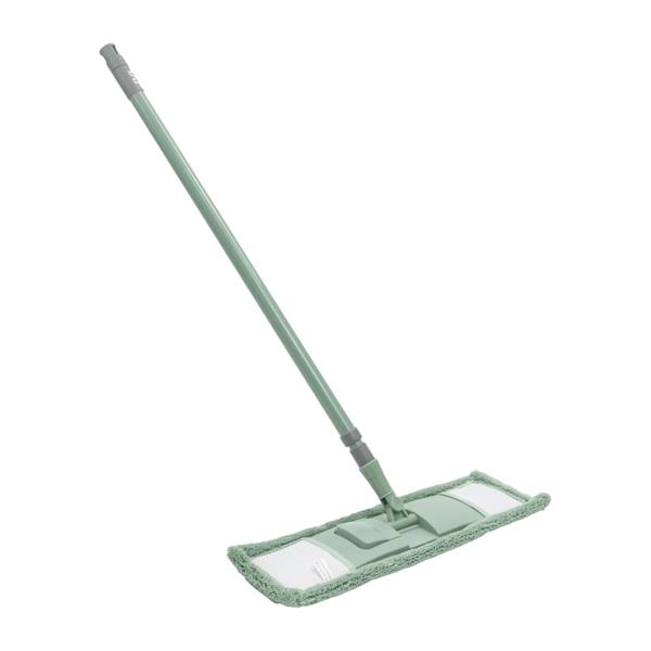 JVL Extended Microfibre Mop With 2 Replacement Heads - Green