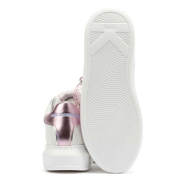 Karl Lagerfeld Kapri NFT Plexi Pendant Leather Women's White/Lilac Trainers