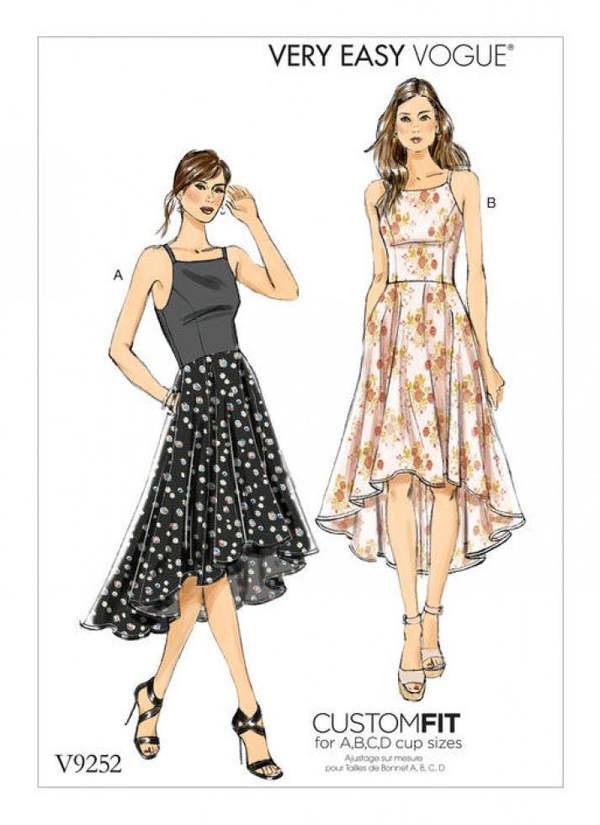 Vogue Sewing Pattern 9252, Dresses for Women, A5 (6-8-10-12-14) - Easy