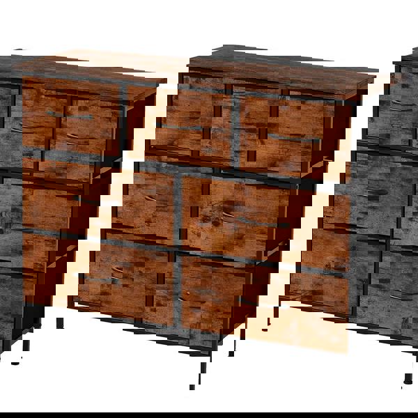 Levede Chest of Drawers 7 Drawer Storage for Bedroom Living Room in Brown Black