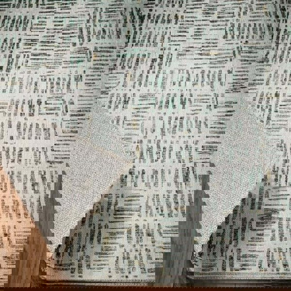 The Rugs Eco-Washable Grey Blue Green Vintage Rug |Stylish & Practical