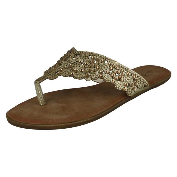 Savannah Ladies Savannah Diamante Toepost Sandals